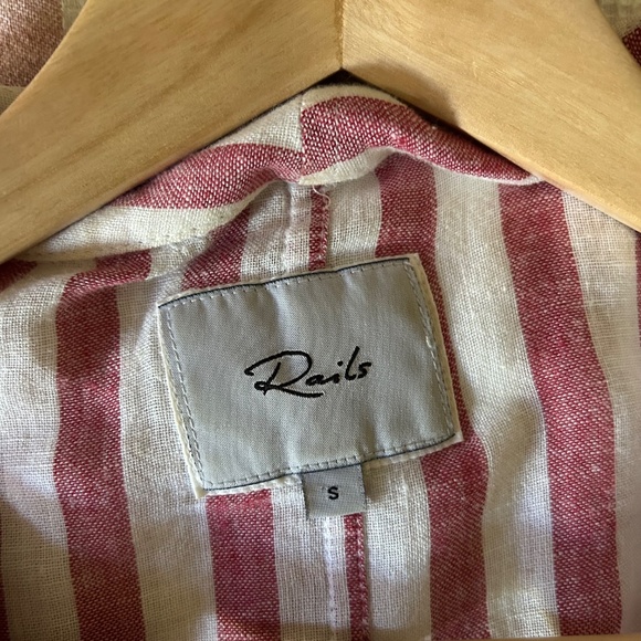 Rails Thea Carmine Stripe Toe Front Top - Picture 4 of 5